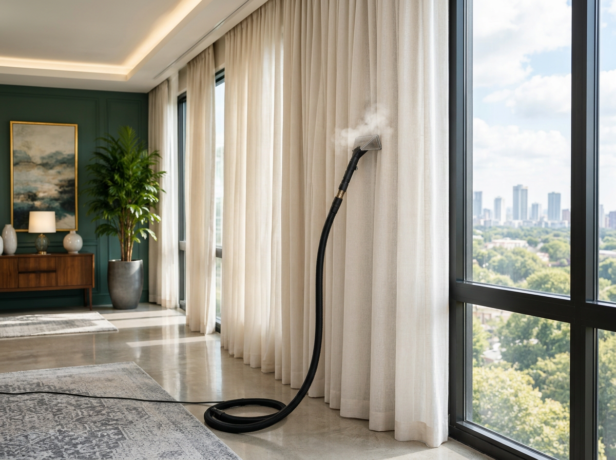 Higienização de cortinas